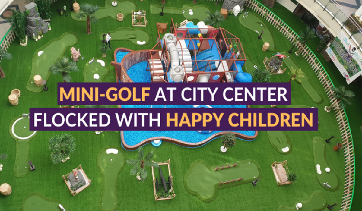 Play areas reopened Mini-golf at City Center flocked with happy children